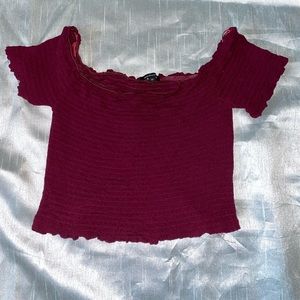 Off the shoulder crop top